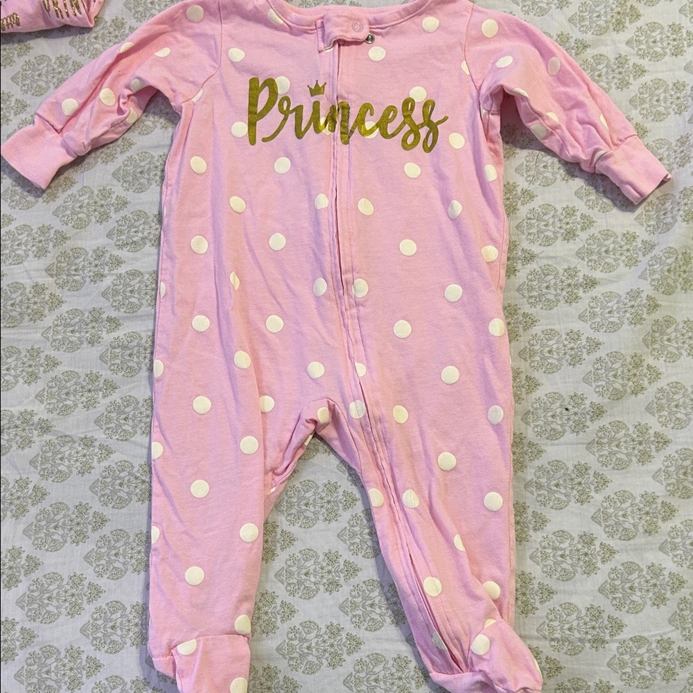 Gerber Pink Polka Dot Princess Footie